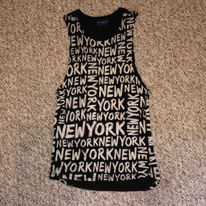 Distressed muscle blouse